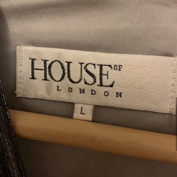 🔥 House of CB Silver Metallic Mini Dress US L - Picture 8 of 11